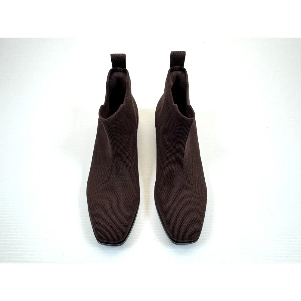 Vivaia Ryan Slip-On Booties Women 37.5 US‎ 7 NWOT Square Toe Chelsea Ankle Boots